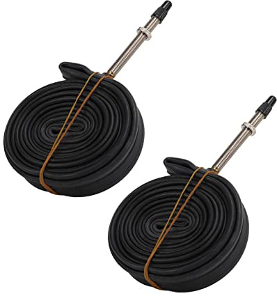 KIMISS Lot de 2 Chambres à Air de Vélo en Caoutchouc Butyle 700 X 23 C avec Valve Française pour Vélos de Route et VTT – Installation Facile, Conduite Confortable, Respectueux de l'environnement