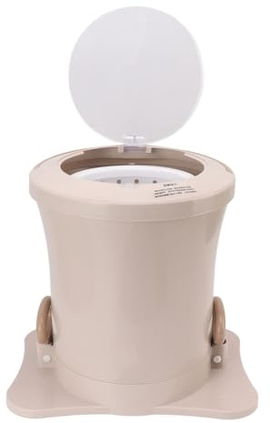 lyrlody Mini Bärbar Dehydrator, Manuell ABS PP Klädsnurra med 2500 RPM Dubbeldrift, Löstagbar och 4 Sugkoppsfötter för Resor Dorm Lägenhet Liten Tvättservice (Aprikos)