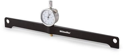 StewMac Gitarren-Halsentlastungs-Messgerät – Präzisions-Halsstab-Einstellwerkzeug – 30,5 cm mit Messuhr zur Messung von Halsbogen & Setup-Anpassung an Gitarren, Bässen und Zupfinstrumenten