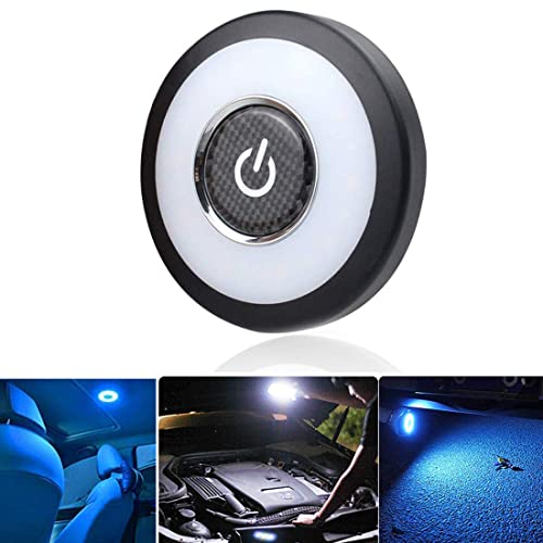 3 Farbe Auto LED Nachtlicht Kofferraum Lichte CAR Deckenleuchte Leselampe | Magnetisch Dimmbar USB wiederaufladbar Licht für Car/Schrank/Wand/Lager/Wohnwagen/Zimmer (Weiss/Kalt Weiss/Blau)