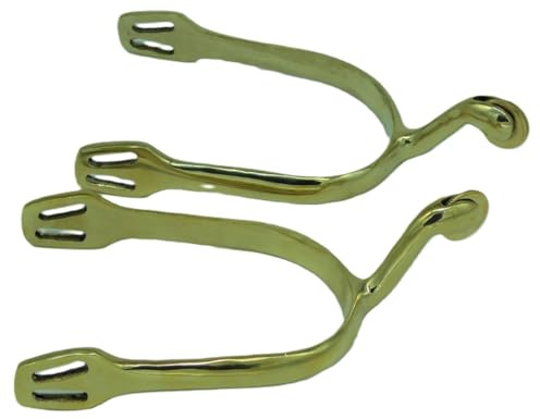 Tysons Breeches Sporen Messing Gold Schwanenhals ernonimisch Rädchen Dorn Rädchensporen Dornsporen (Rädchen)