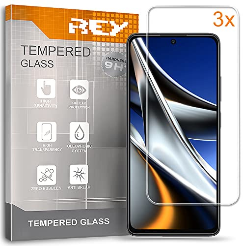 3X Protector Pantalla para XIAOMI Poco X4 Pro 5G - XIAOMI REDMI K60E, Cristal Vidrio Templado Premium