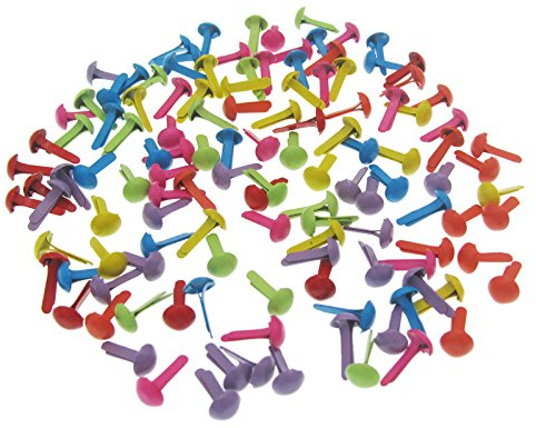 Mini Brads 400 Stücke Runde Metall Brads Musterbeutelklammern Papier Befestigungen