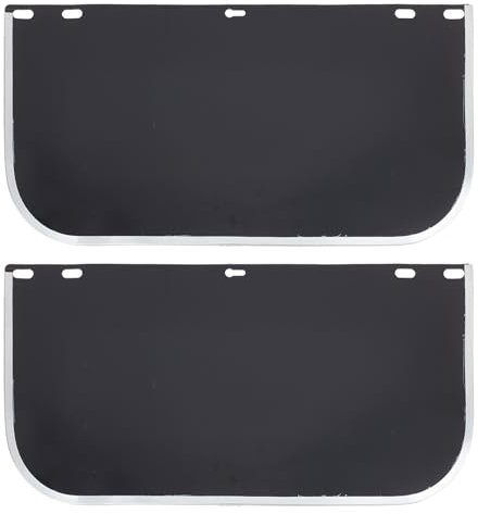 NICENEEDED Lot de 2 lentilles de Rechange pour Écran Facial 15.5X 8 visière de Rechange Teintée pour Écran Facial de Sécurité à Protection Intégrale