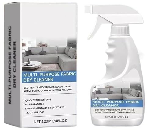 Smacchiatore per Tessuti per Divani,Spray Detergente per Divani in Tessuto,Schiuma per la Pulizia del Divano,Spray Detergente Senza Risciacquo,Multipurpose Fabric Protector,120ML