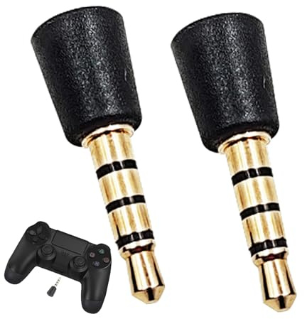Nouiseuns 3.5mm Microphone, Mini Gaming Mic Compatible with PS5 Controllers, Phones, Laptops, Tablets, Cameras, and More (2 Pack)