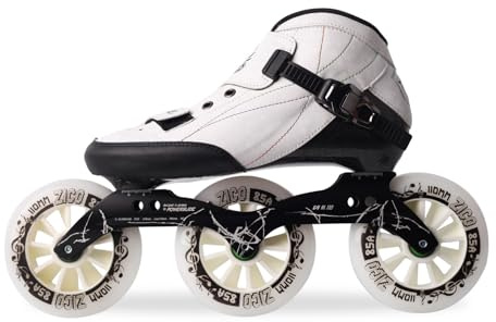 Speed Inlines Skridskor, Professionella Rullskridskor I Kolfiber För Utomhusbruk För Unisex, Med 110 Mm Hjul, Rullskridskor För Män Kvinnor Vuxna, För Park Väg Gata Slalom(39,3-Wheel White)