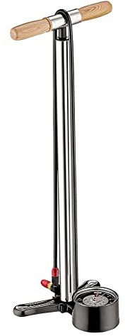 LEZYNE Standluftpumpe Alloy Floor Drive Silber-glänzend 220PSI, 63, 5cm, 1-FP-AFLDR-V506, Silver/Hi Gloss, 63,5cm