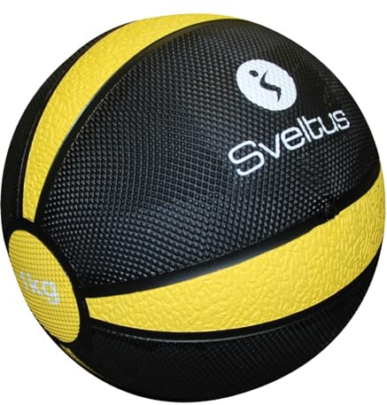 sveltus medizinball 1 kg schwarz/gelb