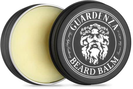 Guardenza Bartbalsam 60ml - 100% Natürlich - Starker Halt für Bartstyling & Pflege - Beard Balm für Weichen, Gepflegten Bart - Bartbalm für Männer