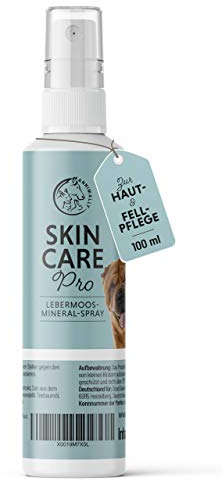 Annimally Tier Haut-Pflege-Spray trockene Haut für Hund, Pferd & Kleintiere bei trockener Haut I Spray mit Lebermoos, Aloe Vera, Totes-Meer-Salz, Teebaumöl & Manuka Öl - 100% natürlich