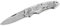 CJH Taschenmesser, AISI 420 Stahl, rostfrei Stahlgriff silber, Fangriemenöse, scharfes Klappmesser & Outdoor-Messer für Camping, Wandern oder Jagd
