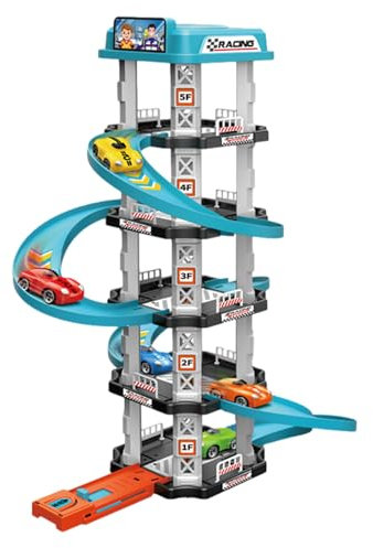 Parking Garage Jouet Course Voiture Rampe Piste Enfant Playset Préscolaire Jeux Véhicule Playsets Enfant en Bas Âge Montessori Jouets