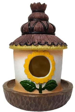 Maisons d'oiseaux en plein air - hébergement pour animaux de compagnie en bois | Lieu d'alimentation décoratif pour les oiseaux | Météo -Résistant Bird Villa | Cabane de jardin faite à la main |