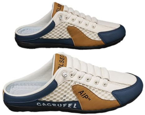 Yummsion Scarpe da Ginnastica Uomo Slip-On Mule,Sneakers Senza Schienale da Uomo,Uomo Pantofole Low Top,Rete Traspirante,Adatto per Passeggiate E attività All'Aperto