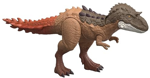 Mattel Jurassic World Dinosaur Figure Toy, Gigantic Thrashers Large Gorgosaurus with 2 Attack Action & Evolve Feature, Digital Play