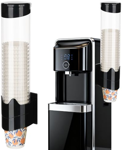 MYITYARD Dispenser per tazze, portabicchieri a strappo, montaggio a parete, per raffreddamento dell'acqua, adatto per bicchieri di carta e plastica usa e getta da 200 ml a 350 ml, per casa, ufficio