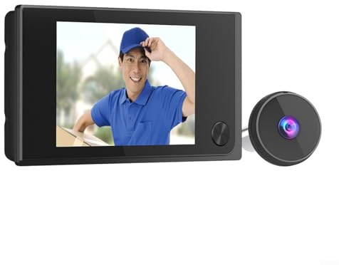 Tidgel digital dörrtittarkamera 120° vidvinkel 720P HD med 3,5 tums inomhusskärm för hemsäkerhet, zinklegering utomhusenhet