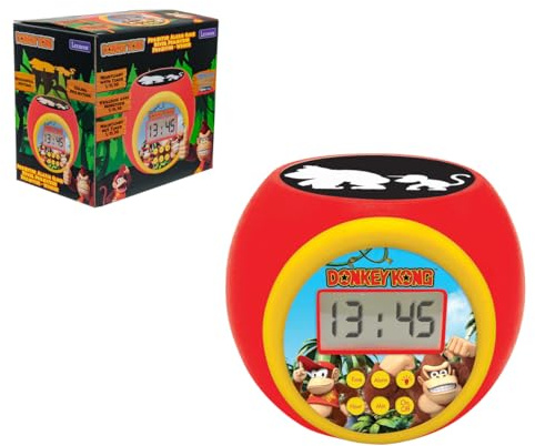 LEXIBOOK, Donkey Kong Reloj Despertador Proyector, RL977DKLXB