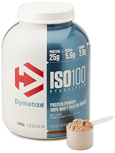 Dymatize ISO 100 Fudge Brownie 2,2kg - Whey Protein Hydrolysat + Isolat Pulver