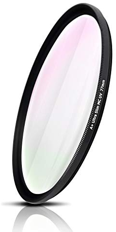 Ares Foto® 77mm Filtro UV, vetro ottico dal Giappone, Telaio in alluminio fresato CNC, Ultra-Slim, Weather-Sealed. Per Canon Nikon Sony Fujifilm Olympus Sigma Tamron