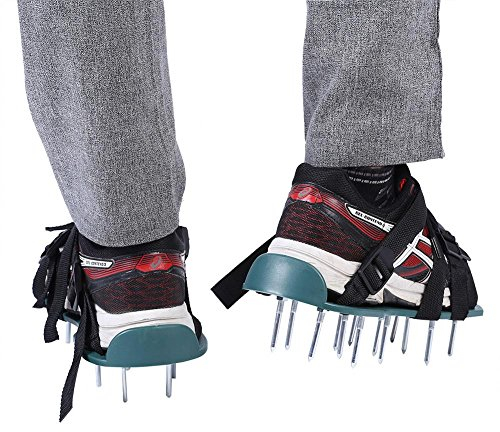 GOTOTOP Lawn Aireador Sandalias, Heavy Duty Spiked Hierba Lawn Sandalias, adjudtable airing Lawn Sandalias, 30 * 13 cm, para la ventilación su Césped