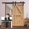 6.6FT/200cm Schiebetürbeschlag Barn Door Hardware Kit Laufschienen für Schiebetür Hängeschiene Schiebetürsystem