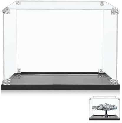 icuanuty Vitrine en acrylique pour Lego Millennium Falcon 75375, rangement et organisation à l'abri de la poussière pour Lego Vitrine - Dimensions : 31 x 20 x 21 cm (étui d'affichage uniquement)