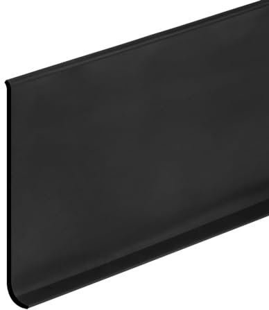 sourcing map 20ft x 5 Baseboard Trim Peel and Stick Wall Flexible Molding Trim Black