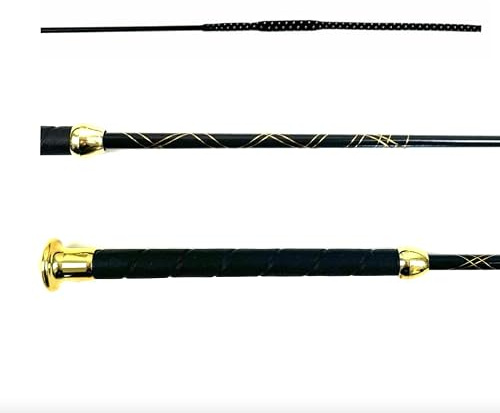 JA Horse Cravache de dressage légère - Cravache de dressage - Cravache d'équitation - En fibre de verre légère (noir, 120 cm)