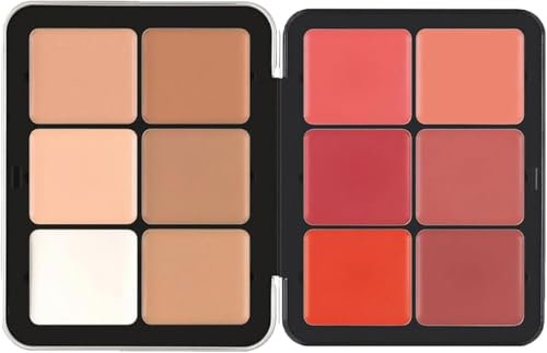 Palette anti - cernes crème 12 couleurs, Palette blush, crème mate correcteur de couleur naturelle, palette de Maquillage visage, maquillage durable, peau parfaite (Série couleur pâle)
