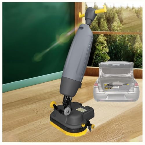 Strofondo A Pavimento Portatile 1800M²/H (Spazzolatura/Lavaggio/Soffiaggio) - Durata Della Batteria Da 80 Minuti, Rotazione A 360 ° - Scrubber A Pavimento A Spinta A Mano