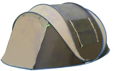 SRKATI Shelters Throw Tent Outdoor Automatic Tents Pop Up Waterproof Camping Hiking Tent Waterproof Large Family Tents Ice Fishing Tent(Single Brown Small)