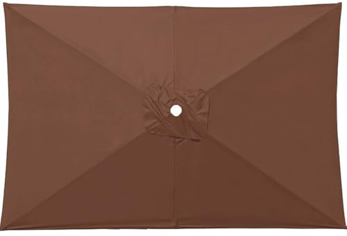 Miecoae Rectangular Toldo de Recambio de Sombrilla de 200x300cm Tela para Sombrilla para Patio 6 Varillas Exterior Tela Toldo Repuesto(U5)