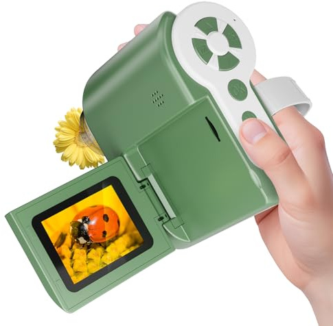 HUTACT Microscope Numérique Portable pour Enfants : 1000X Camera Microscope de Poche avec Ecran LCD 2.0 4K pour École en Plein Air - Kits Sciences Edu Cadeaux pour Garçons Filles 8-12 (Vert)