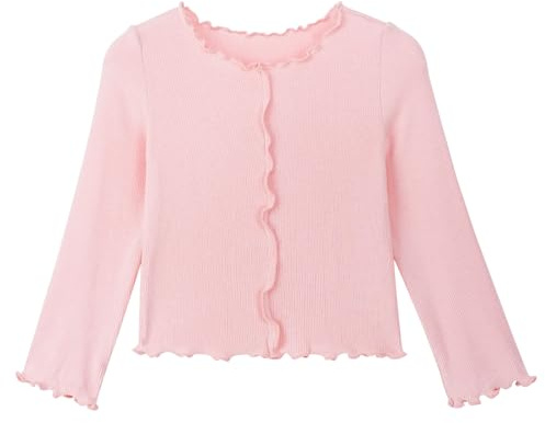 SEAUR Haut de danse de ballet à manches longues en tricot pour filles Boléro Cardigan Boléro Pull boutonné Léger 4-14 ans