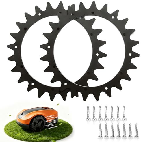 Junrvivy Spikes för Worx Landroid S M – 205 mm/8 tum robotgräsklippare spikar med 14 skruvar | dragkraft förbättring och terränghjul för Worx Landroid M500 M700 M800 M1000 S300 S450i S700i