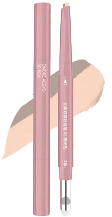 Under Ögonen Highlighter Penna Långvarig blandbar ansiktsmakeup | Dubbelspets Under Ögonen Highlighting Penna för Dejting Resor Pendling Bröllop Mamma Hustru Flickvän Nybörjare