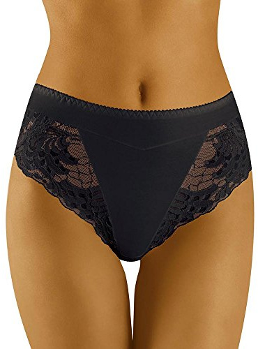 Wolbar Mutande A Vita Alta per Donna WB408, Nero,XXL