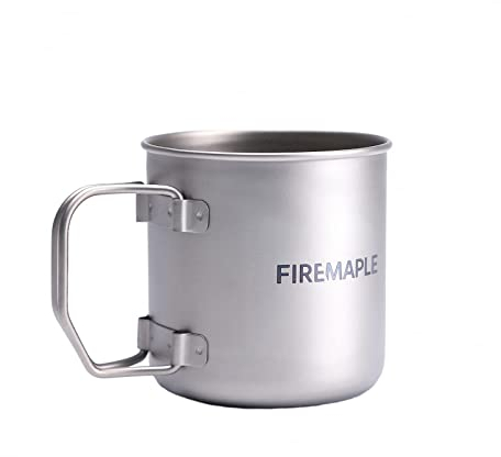 Fire-Maple 300ml Tasse de Camping en Titane avec Couvercle Portable Ultraléger Cafetière pour Randonnée Pique-Nique Voyage et Trekking en Plein Air Titanbecher