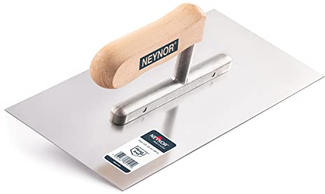 NEYNOR® Paleta Llana para Acabados Estuco - Pro llana de acero inoxidable - llana de discos - Espátula de alisar - Made in EU - 270 x 130 mm
