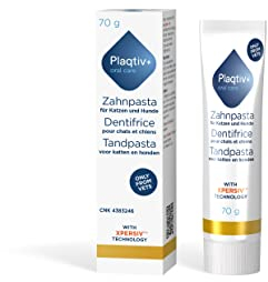 Plaqtiv+ Zahnpasta | 70 g Tube | Pflegemittel für Hunde und Katzen | kann zu einer guten Maulhygiene beitragen | kann dabei unterstützen die Bildung von Zahnstein zu hemmen