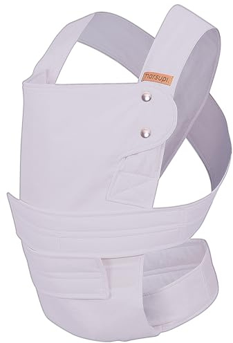 marsupi Breeze Mochila Portabebés - Para Bebés y Niños Hasta los 15 kg - Ligera y Aireado, Con Sistema de Sujeción Fácil y Resistente - Algodón Orgánico - Lila S/M