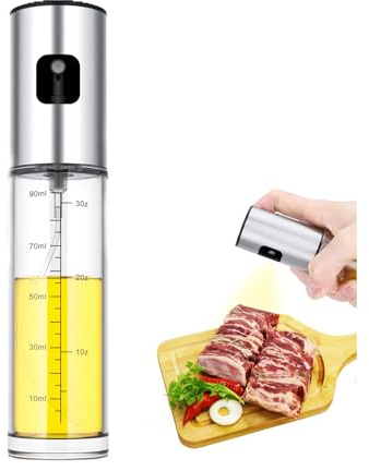 NIKKIER Oil Sprayer for Cooking,100ml Olive Oil Spritzer,Oil Sprayer for Air Fryer, Salad,BBQ,Roasting