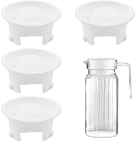 Confezione da 4 coperchi per brocca d'acqua, coperchi in plastica antipolvere resistenti agli spruzzi, per bevande, caraffe e brocche