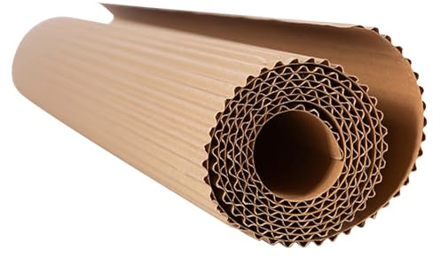Korrugerad kartong rulle för pyssel, 30 cm x 500 cm tjock kartong rulle för pyssel, mångsidig kreativ kartong, lätt att skära till, vika, för målning, kreativ modellering, kontor och