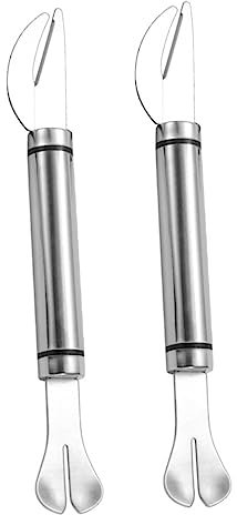 ULTECHNOVO 2piezas Cuchillo Inoxidable Para Limpiar Intestinos De Aves y Desvenar Pescado De Herramienta Multifuncional Para Cocina