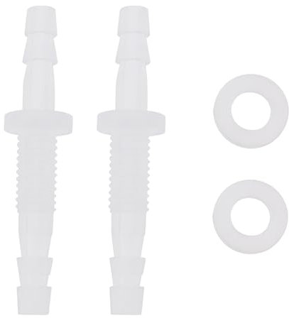 Briny River 4 Set 4-M6-4 4mm Raccordo Per Paratia Con Estremità Doppia In Plastica Per Tubo Flessibile Con Guarnizione Per Tubo Con Diametro Interno Da 4mm Adattatore Per Giunto Esagonale