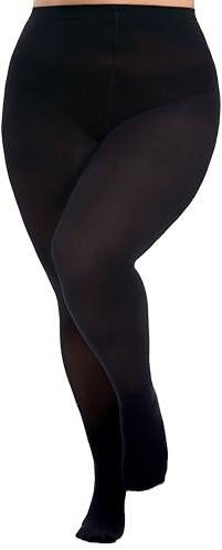 Viozocy Collant Femme Grande Taille Taille Haute Élastique Durable, Doux Semi Opaque Taille Plus, XL 2XL 3XL 4XL Noir 2XL