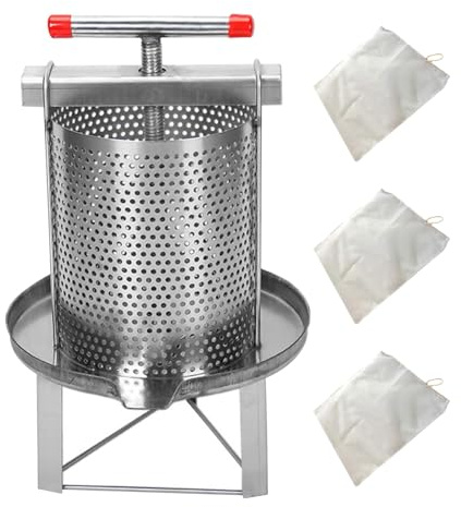 Générique Honungsdragare, 3 honungsfilter, manuell vinpress, tillbehör för honungsbin, liten utrustning för skörd av hemkök